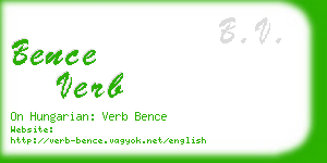 bence verb business card